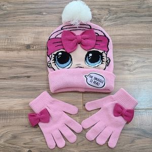 LOL beanie glove set